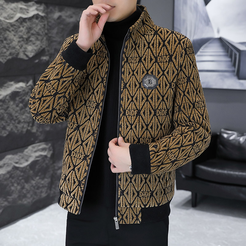 Streetwear Brand Jacket - Giacca di lana Jacquard invernale di