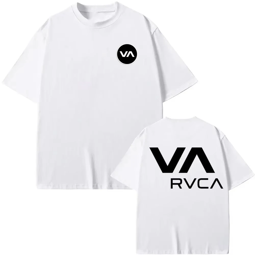 Streetwear Brand Jacket - T-shirt RVCA Nera Estiva in Cotone