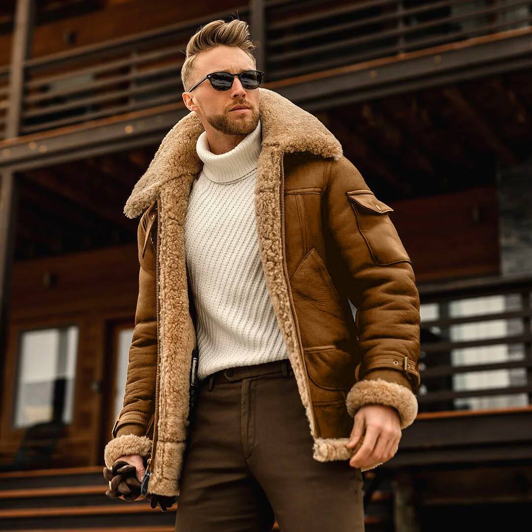 Brand Streetwear Taiwan - Giacca in Pelle da Uomo Oversize